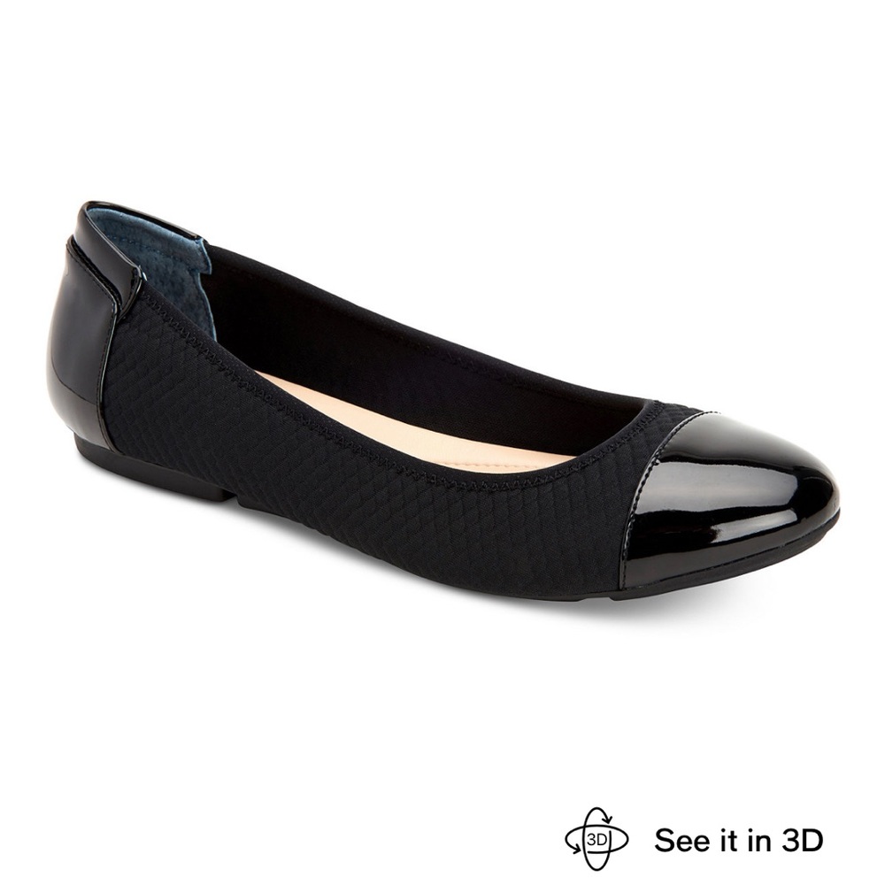 Women’s Alfani step n’flex Travii black ballet flats size 10